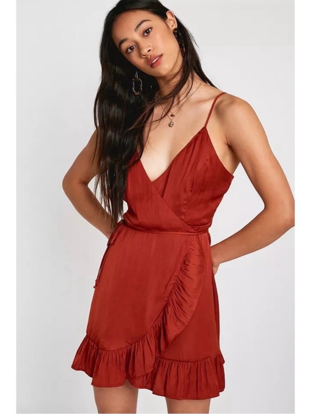 Free People Feminine Satin Dress